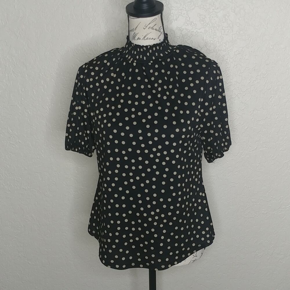 Cure. Polka Dot Short Sleeve Top Size M